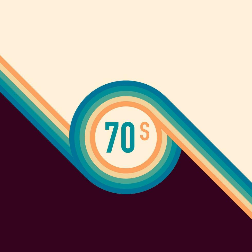 70s, 1970 abstract vector stock retro lines background. Vector illustration