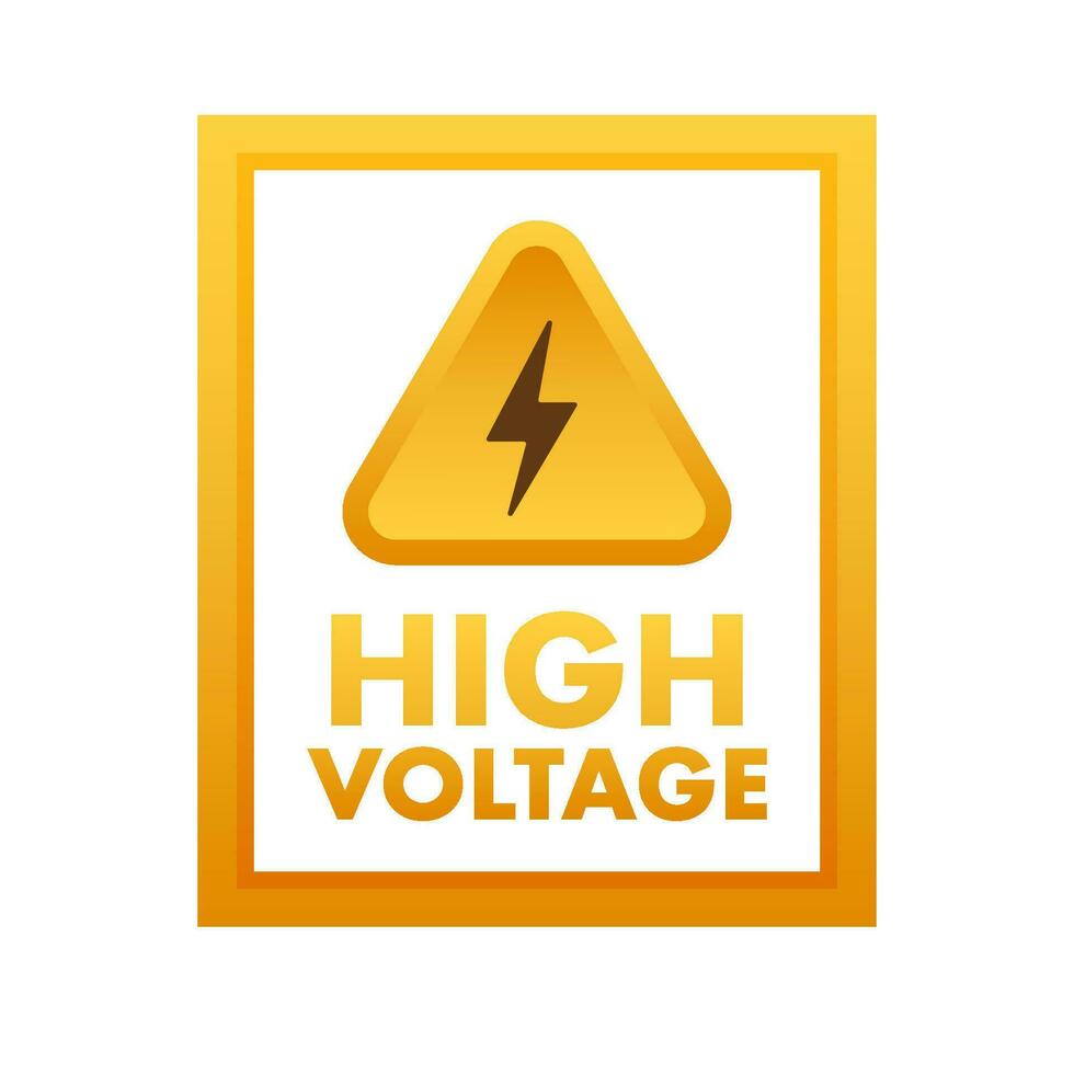 Danger high voltage sign. Danger sign board. Vector stock illustration
