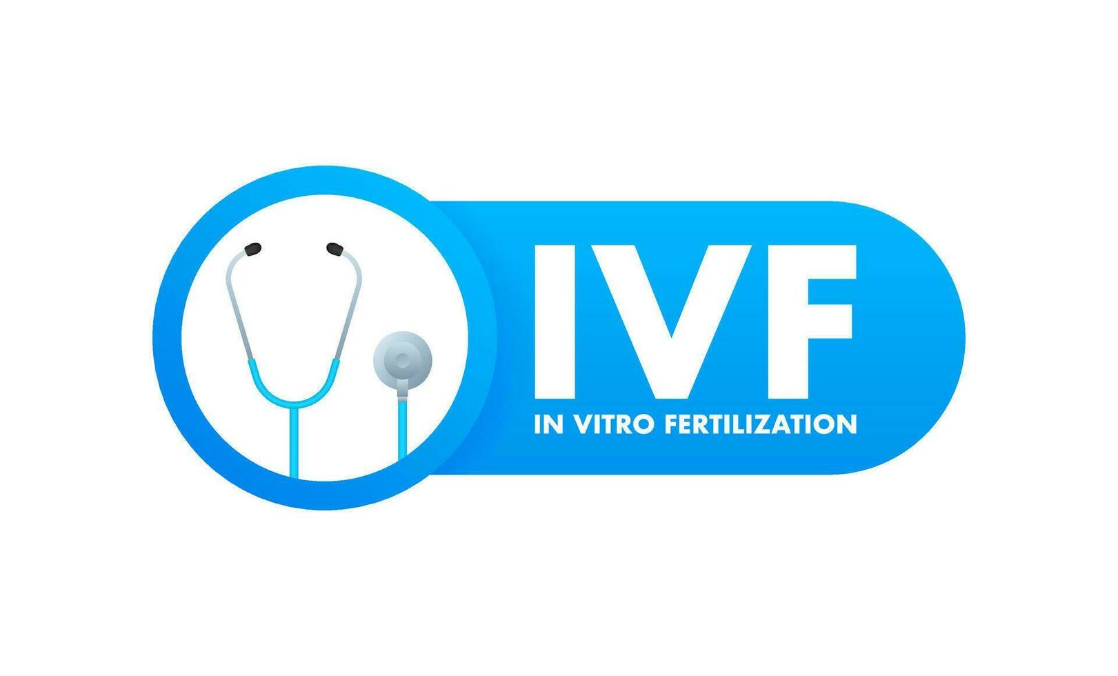 en vitro fertilización. FIV tratamiento. vector ilustración