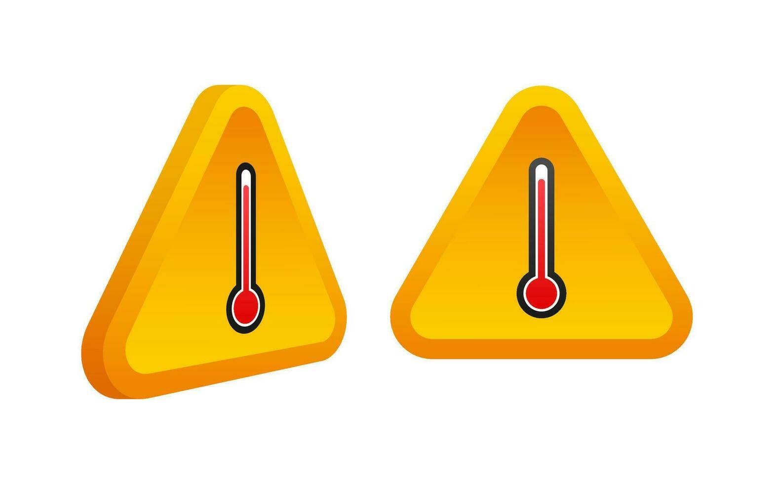 Flat icon with red high temperature. Flat blue icon. Fire, flame vector