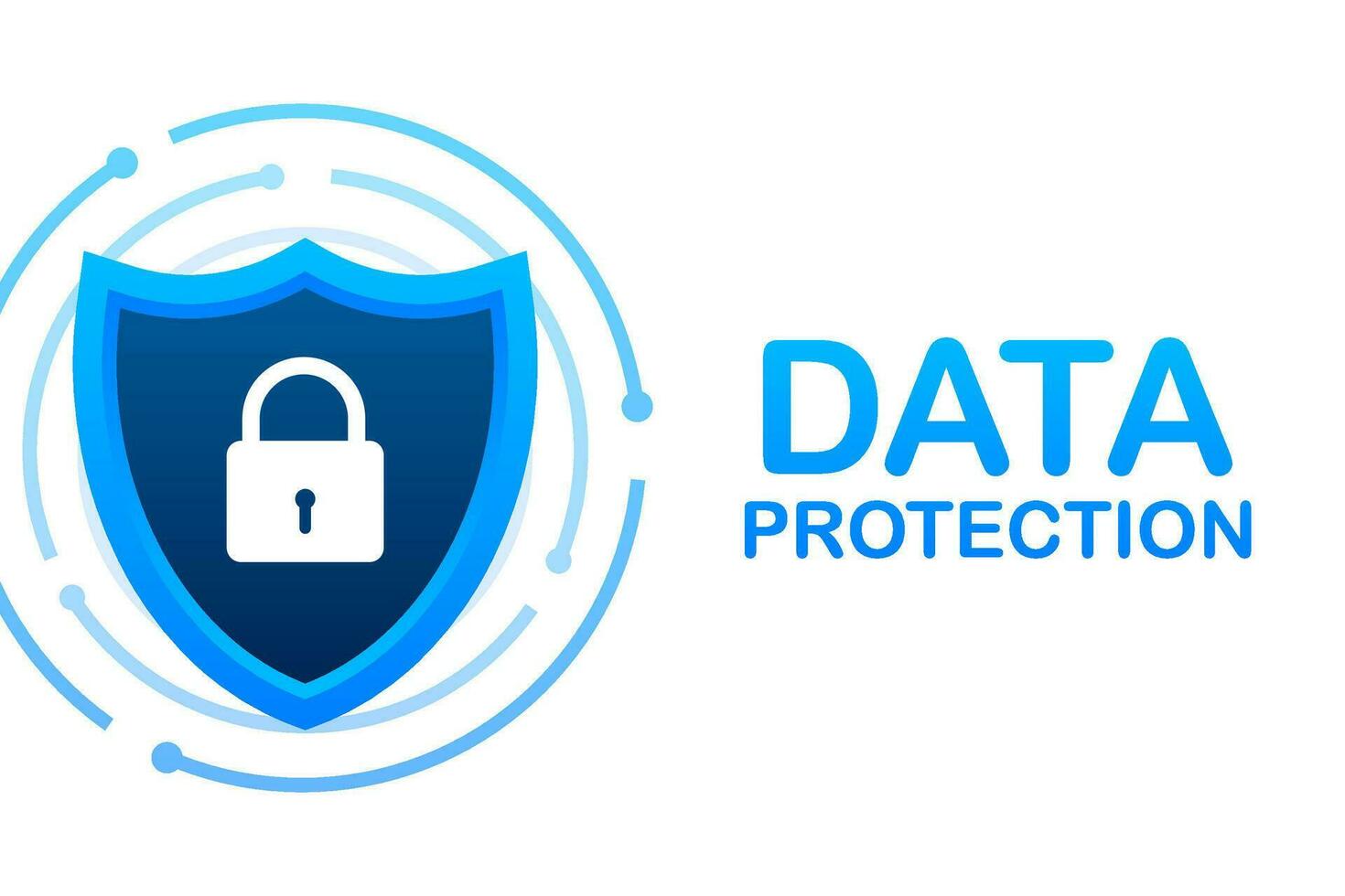 Data protection data center. Internet technology. Information technology. Vector stock illustration