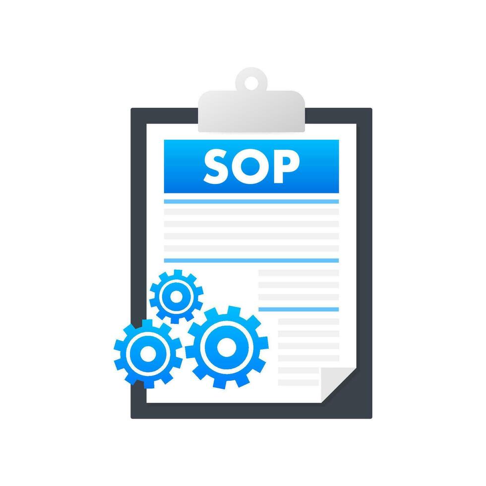 Sop, great design for any purposes. SOP icon, Standard Operating Procedure vector. Business icon. vector