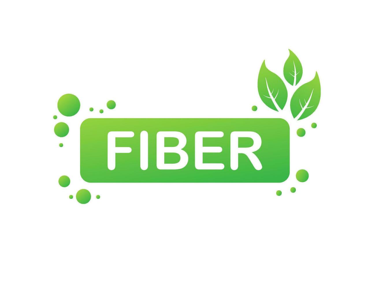 Fiber Badge. Vegan Button. Vector stock illustration