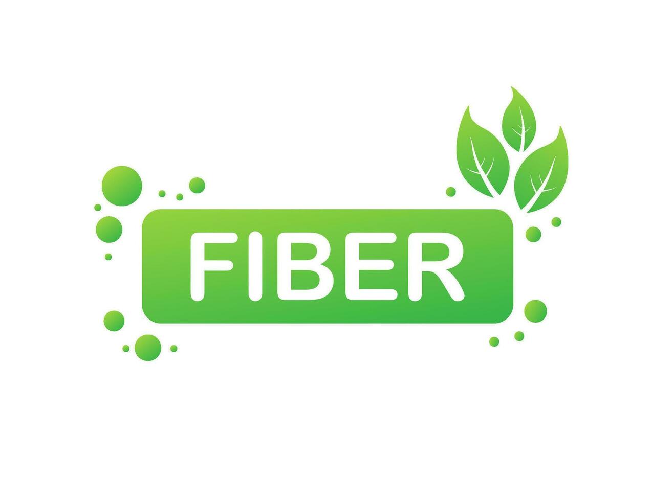 Fiber Badge. Vegan Button. Vector stock illustration