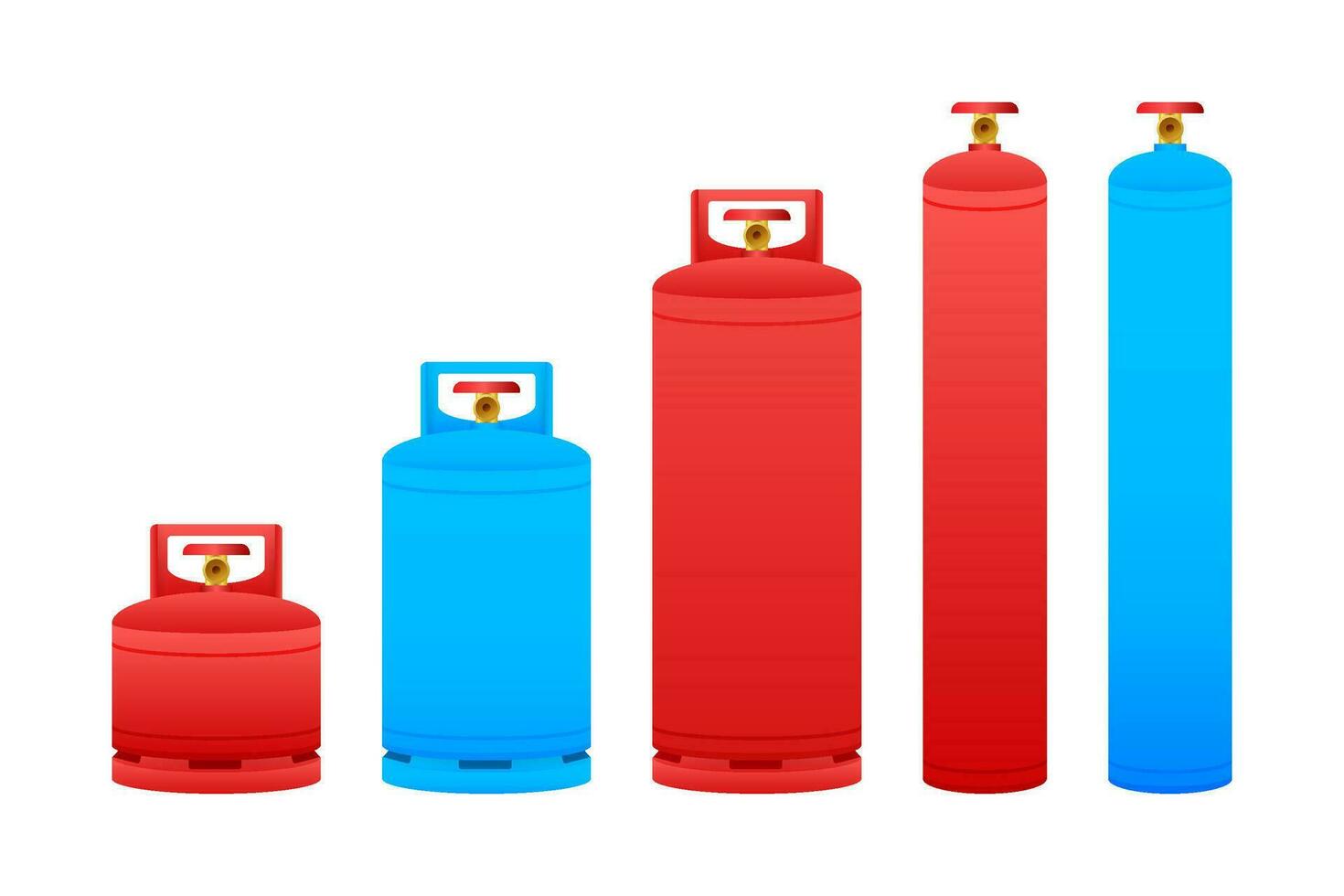 gas cilindro vector tanque. glp propano botella icono envase. oxígeno gas. vector valores ilustración.