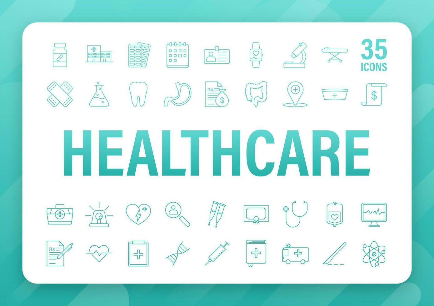 Infographic with healthcare icon for medical design. Medical insurance. Vector stock illustration