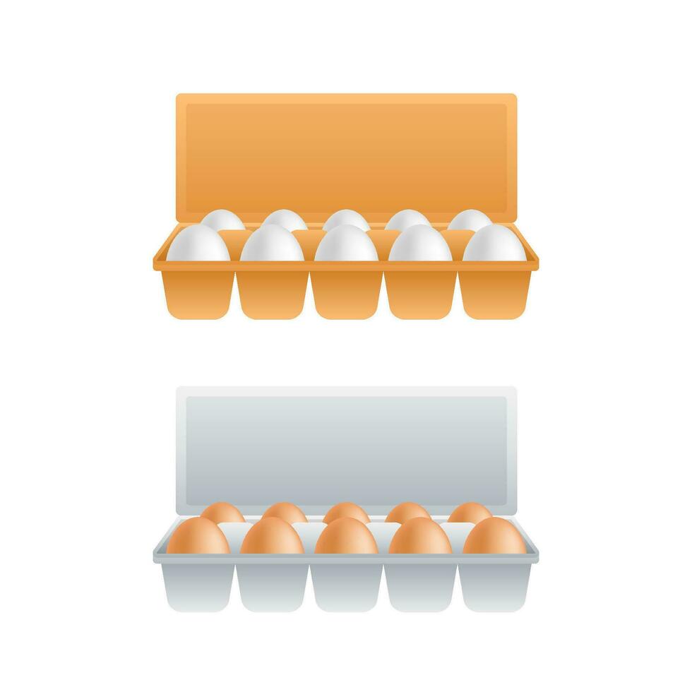 Cartoon eggs. Transparent background. 3d vector icon.