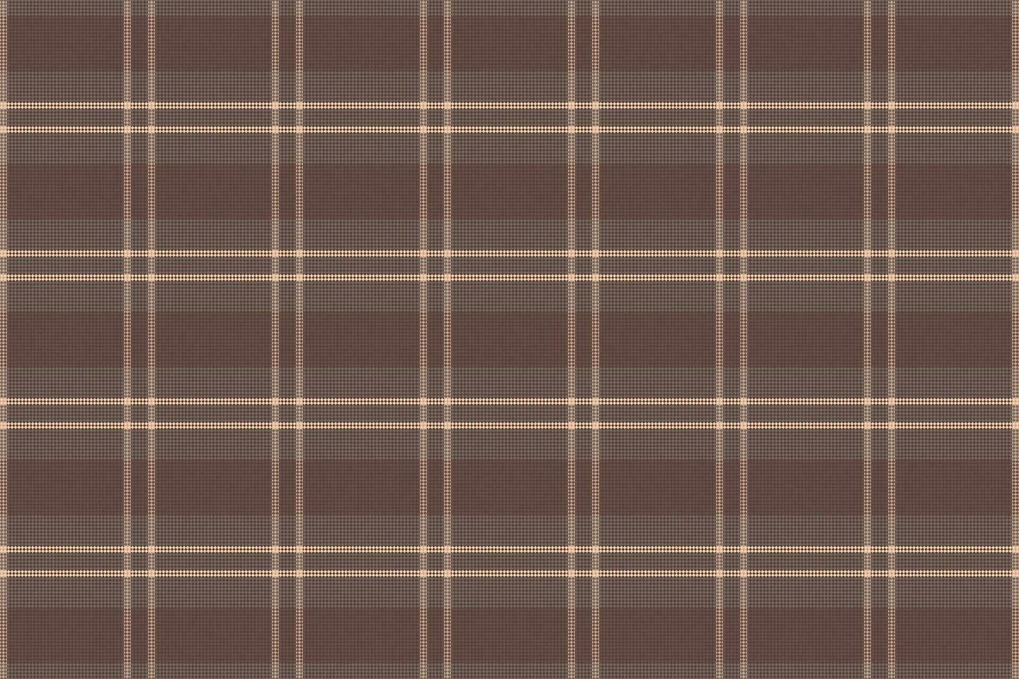 Tartan plaid pattern with texture and coffee color. vector