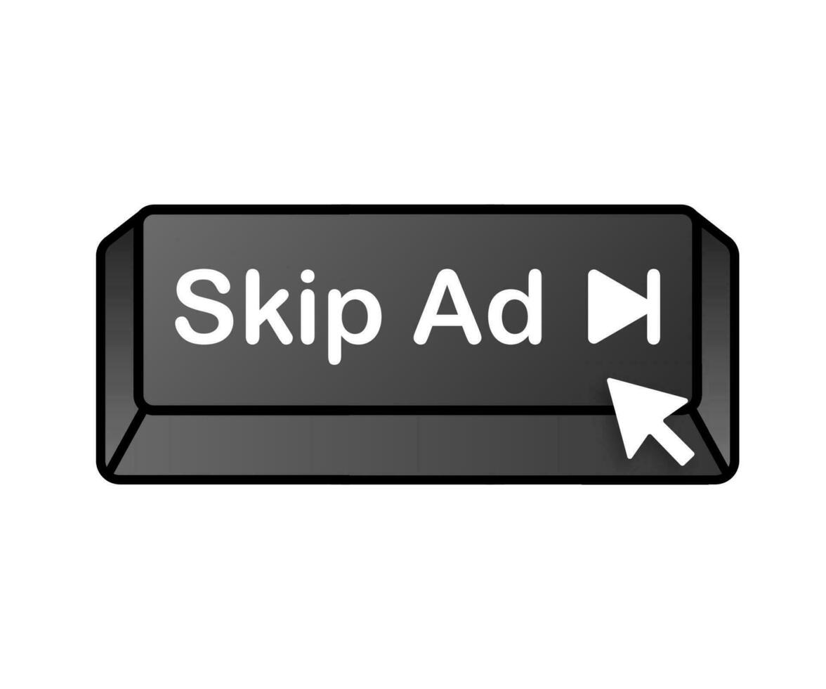 Skip advertisement web icon isolated on the white background vector