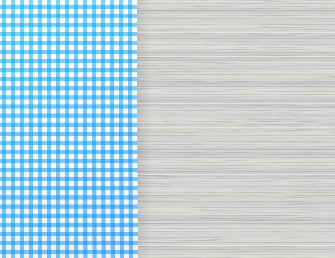 Blue corner tablecloth on white background. Vector stock illustration