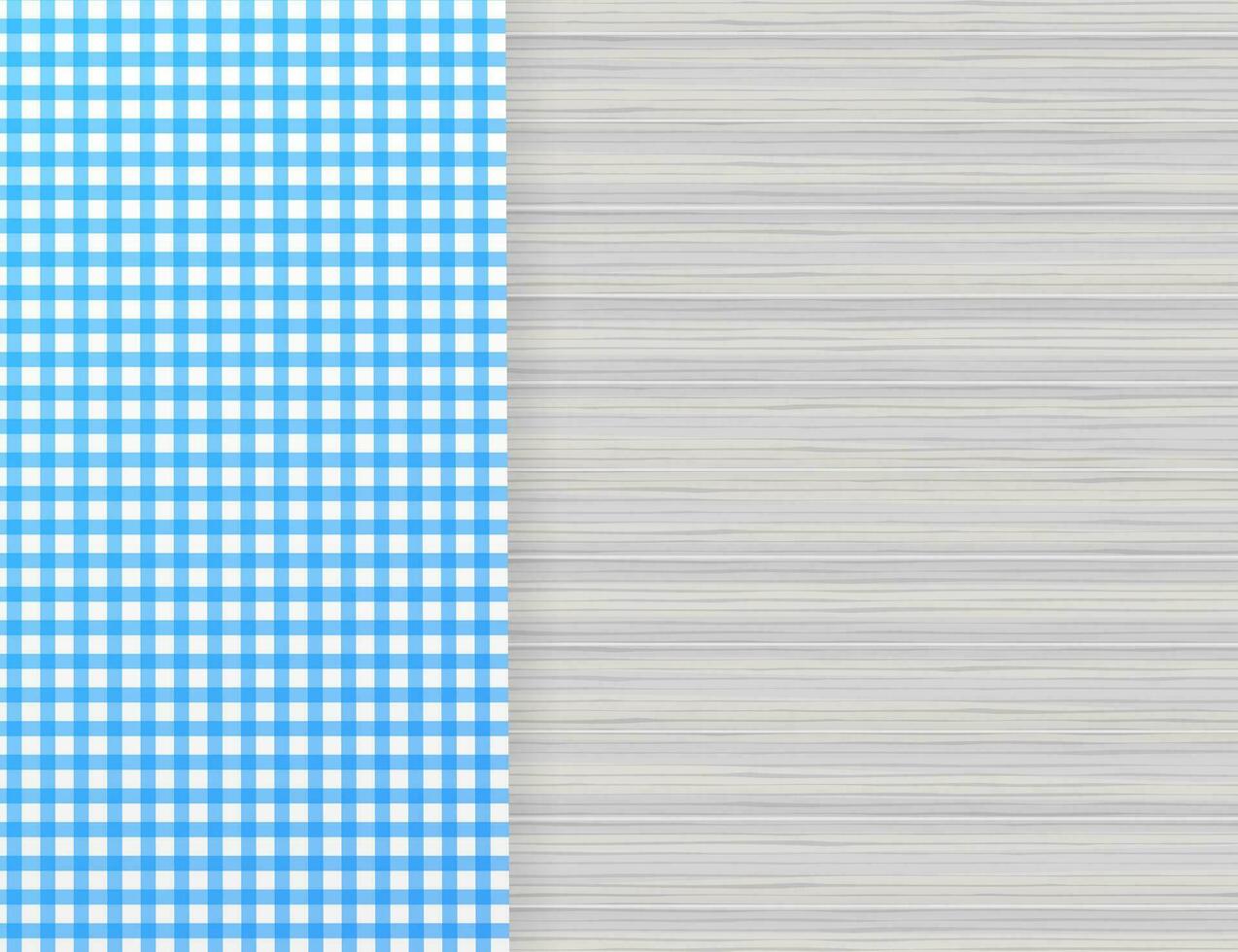 Blue corner tablecloth on white background. Vector stock illustration