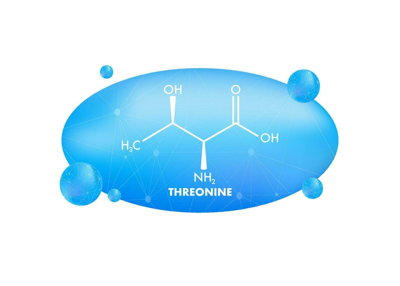 treonina es un aminado ácido. plano vector ilustración en blanco antecedentes.