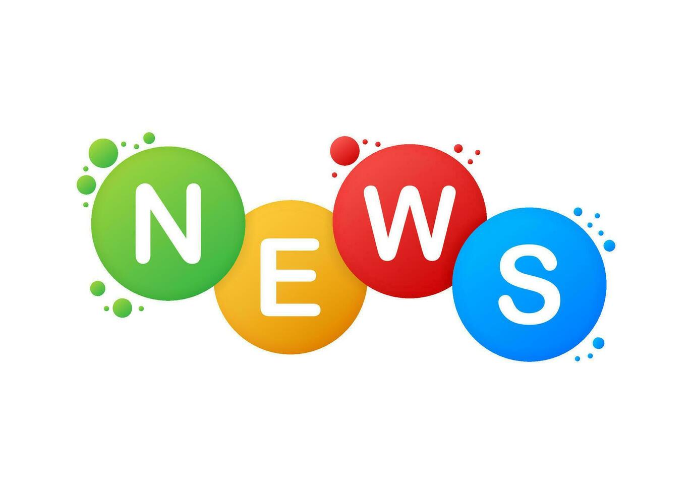 News. Word vector banner Vector illustration