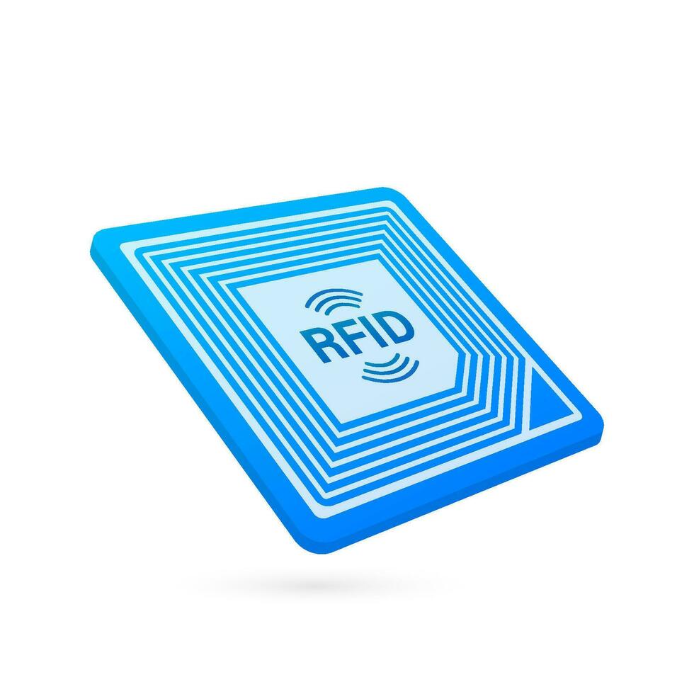 RFID Radio Frequency IDentification. Technology concept. Digital technology. Vector stock illustration.