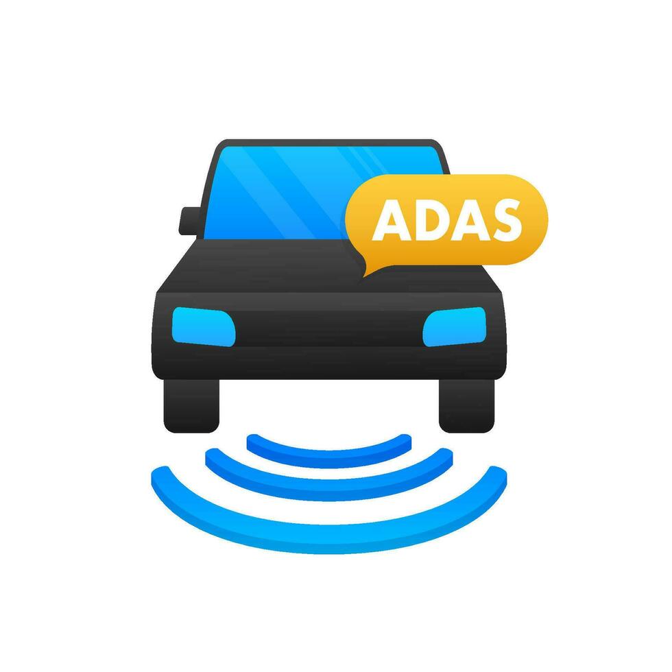 Banner vector. Creative ADAS Advanced driver assistance systems Icon. Vector sign. Digital currency concept. Bitcoin currency.