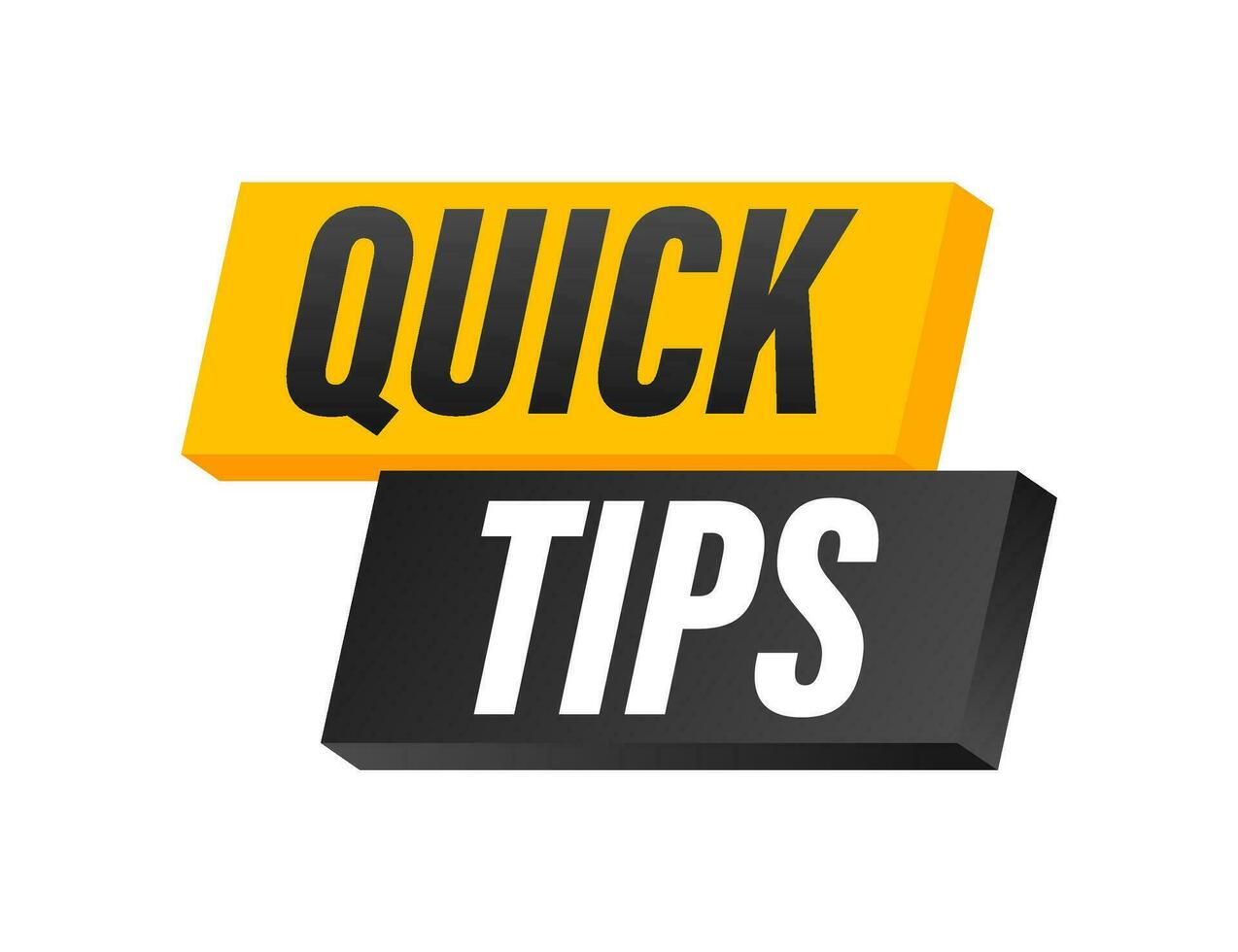 Quick tips icon badge. Ready for use in web or print design. Vector stock illustration