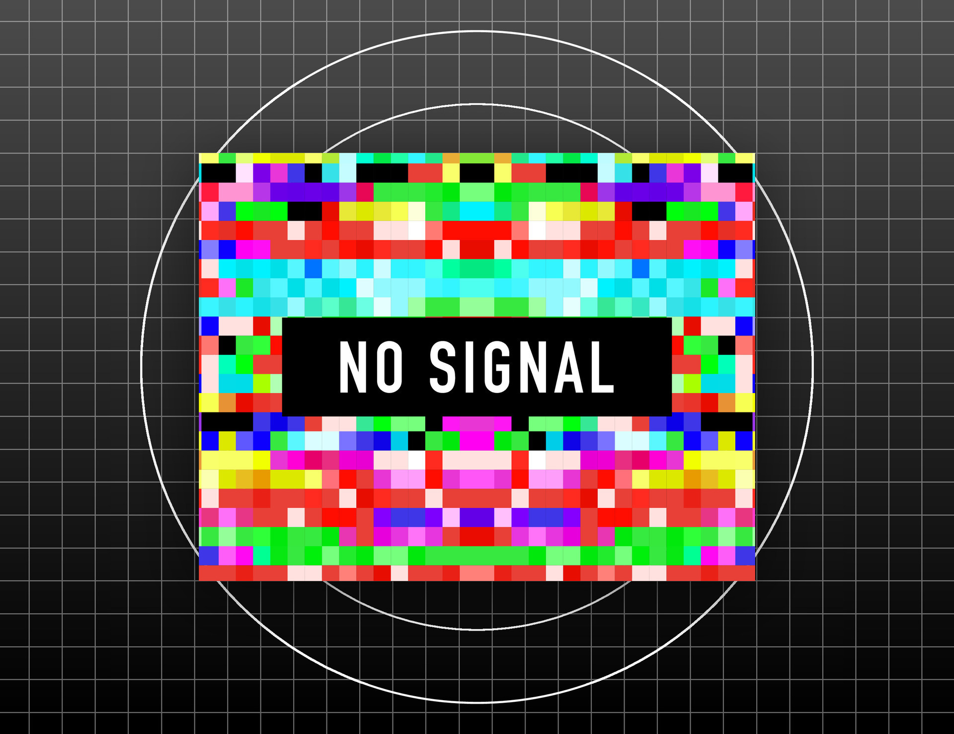 Pixel art no signal. Glitch camera effect. Vector image 29899872 Vector