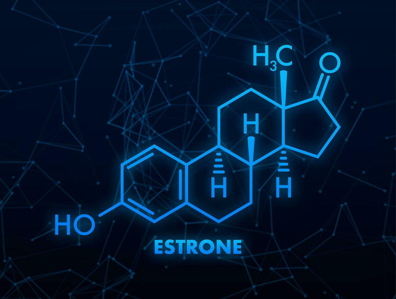 Estrone formula. Estrogens vector chemical formulas. Vector illustration.