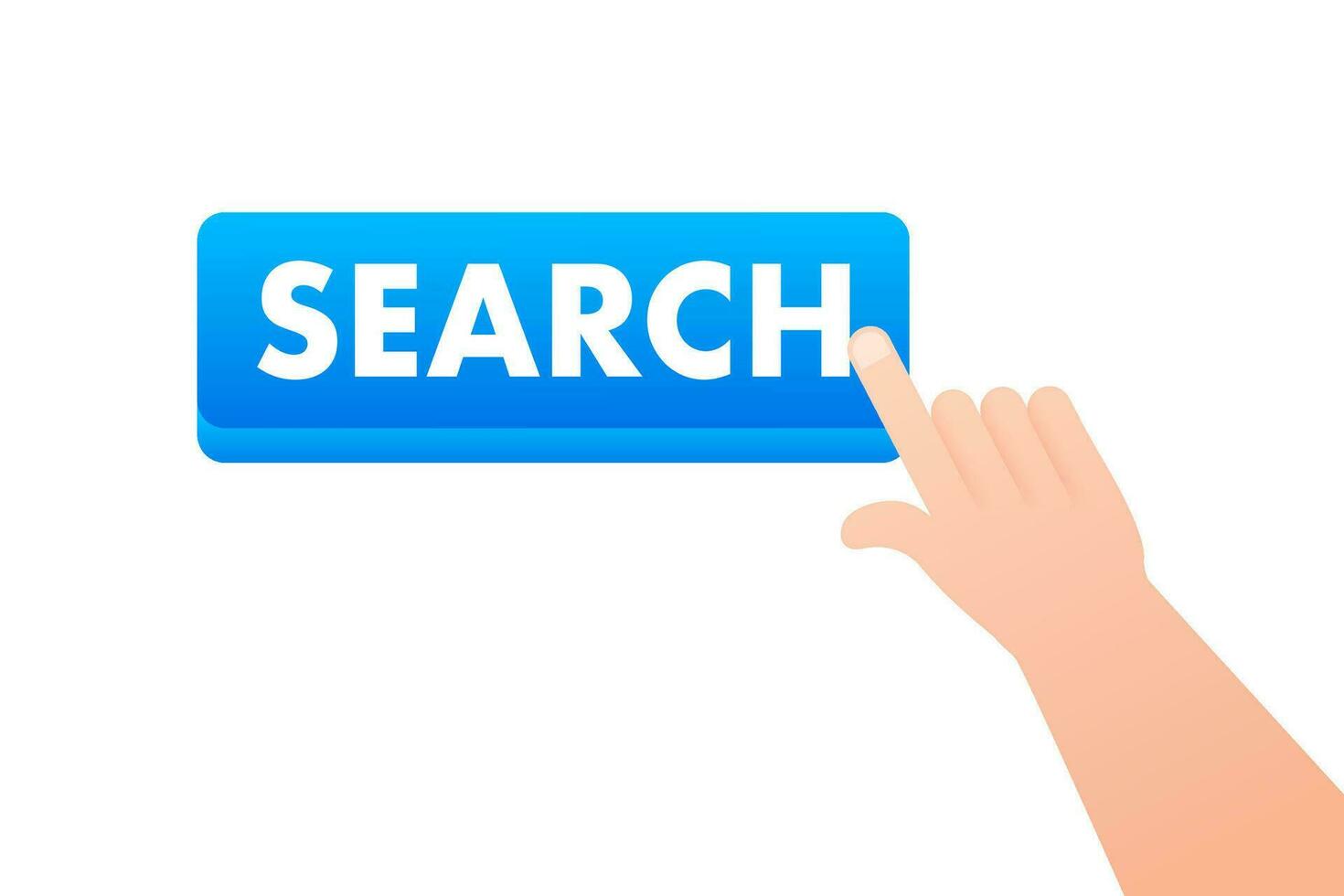 Search button and click, search Bar for browser. Vector stock illustration.