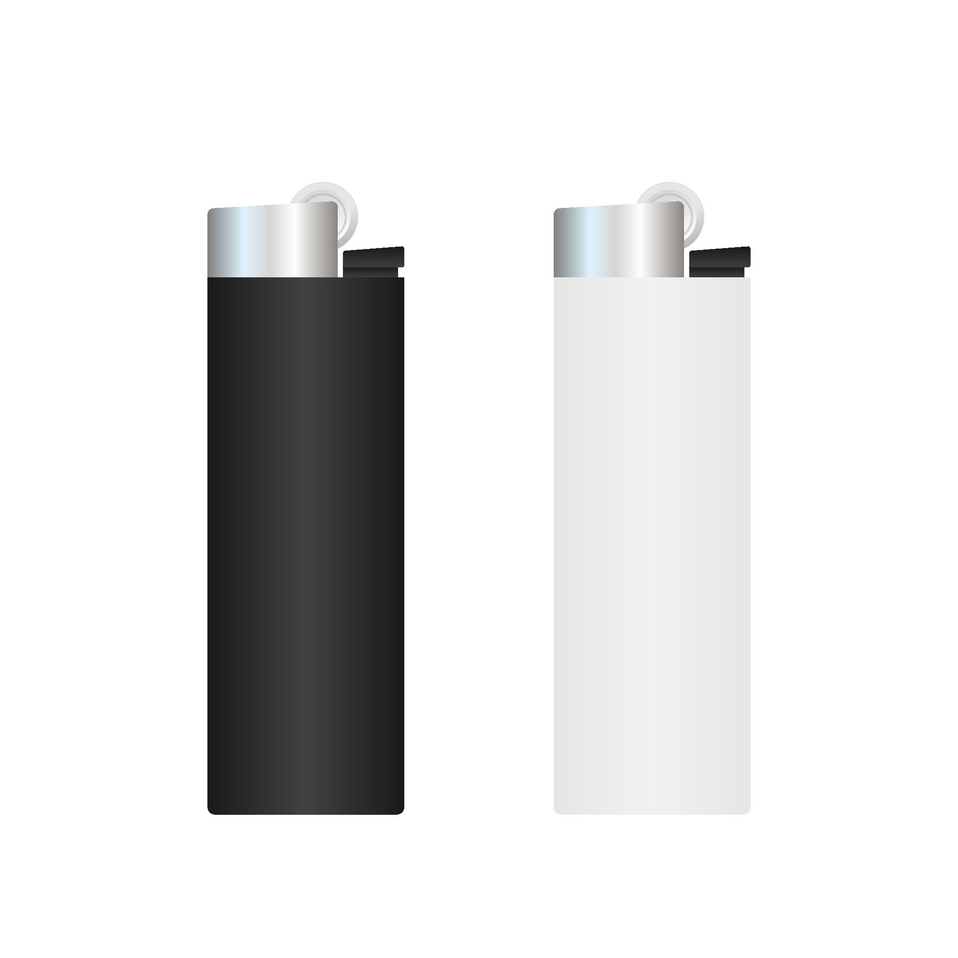 Realistic Template Blank White Lighter Empty Mock Up. Vector stock