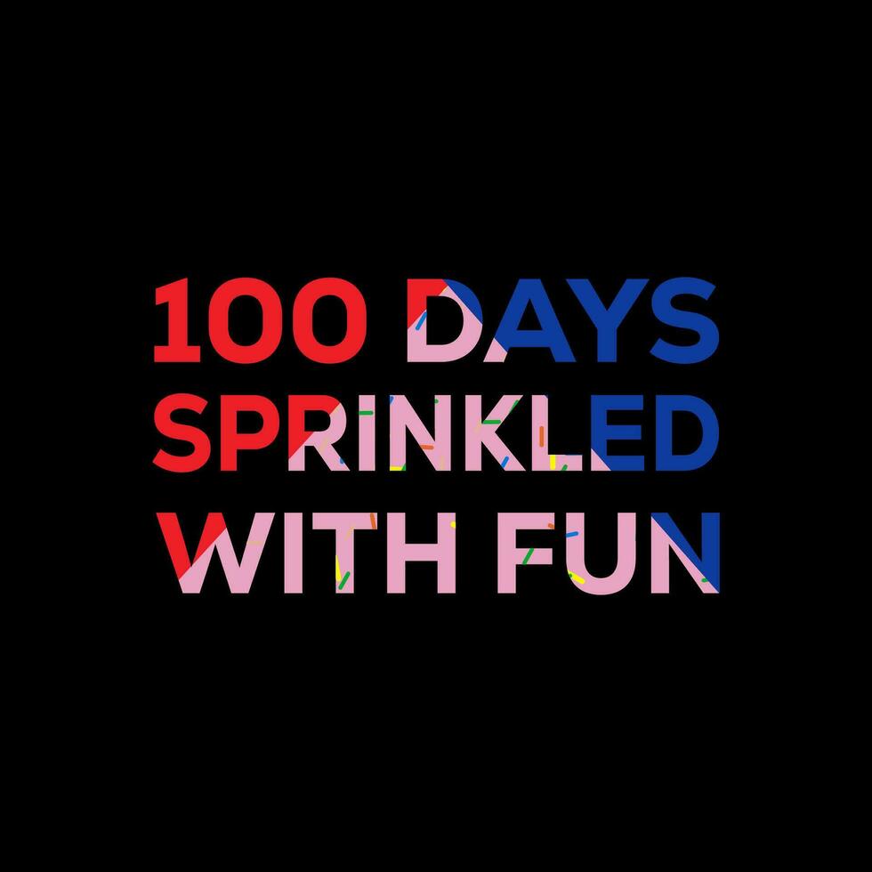 100 days sprinkled with fun vector