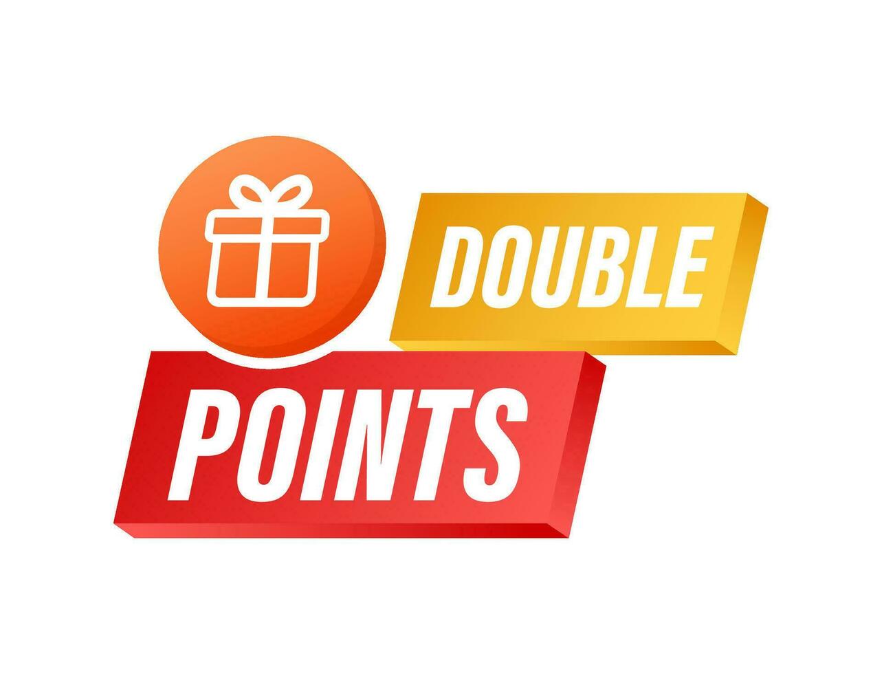 Flat icon with red double points for promotion design. Vector illustration design.