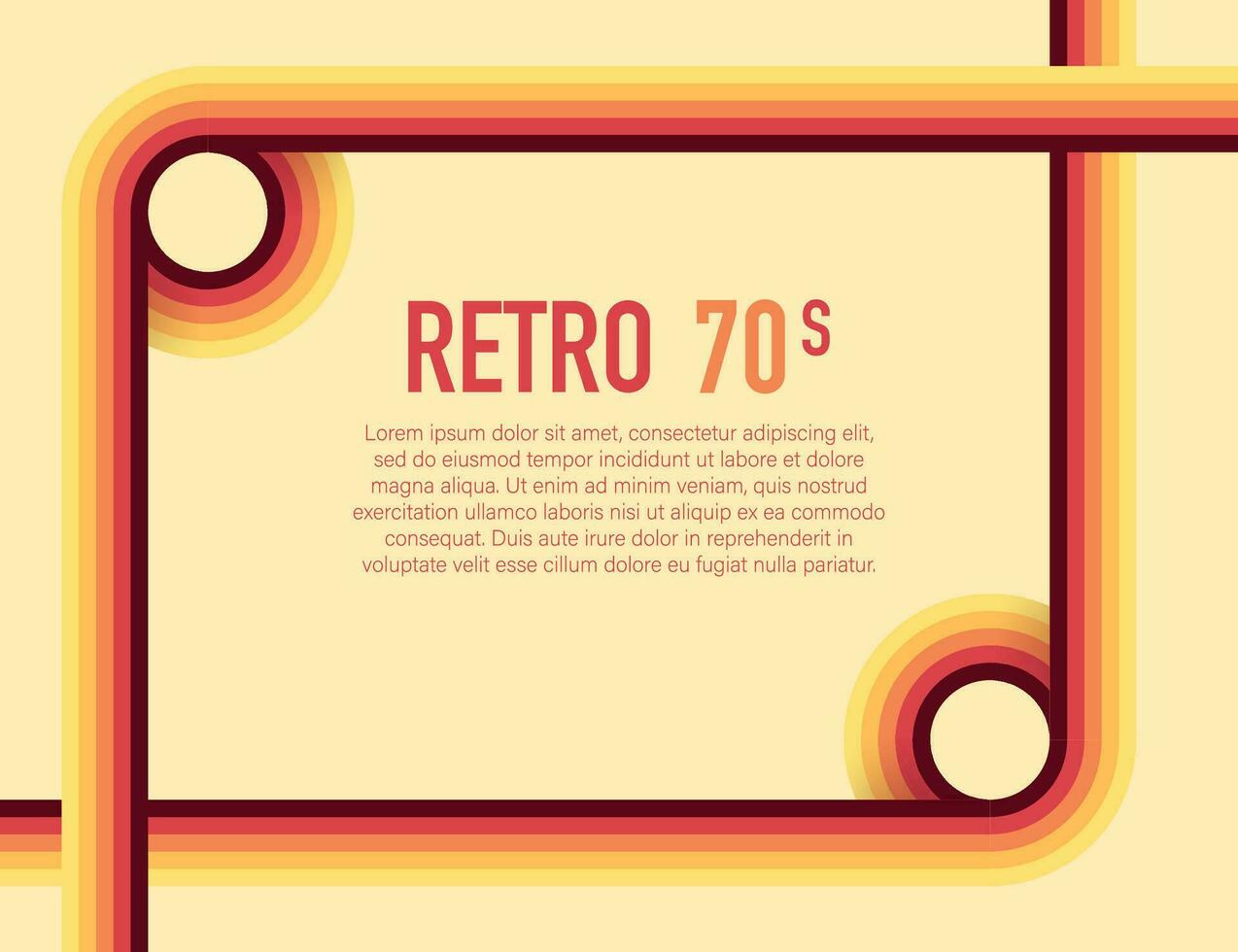 70s, 1970 abstract vector stock retro lines background. Vector illustration.