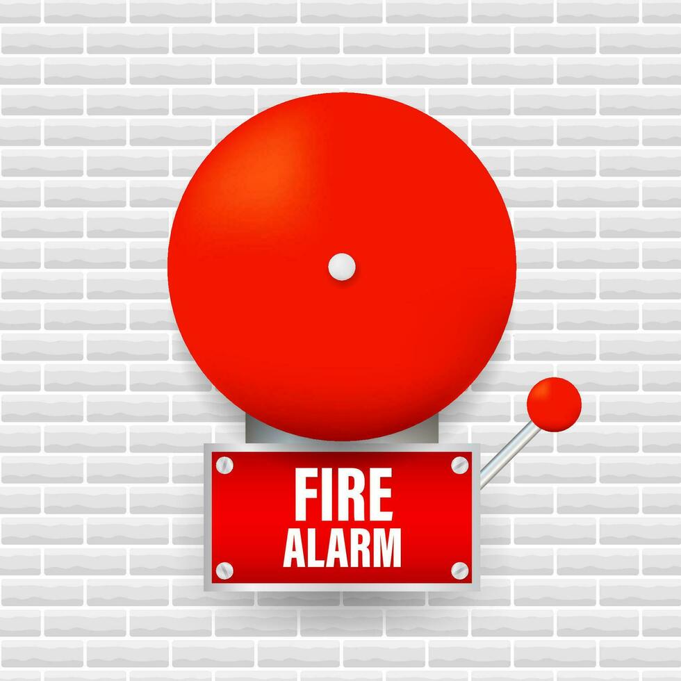 Fire alarm system. Fire equipment. Vector illustration