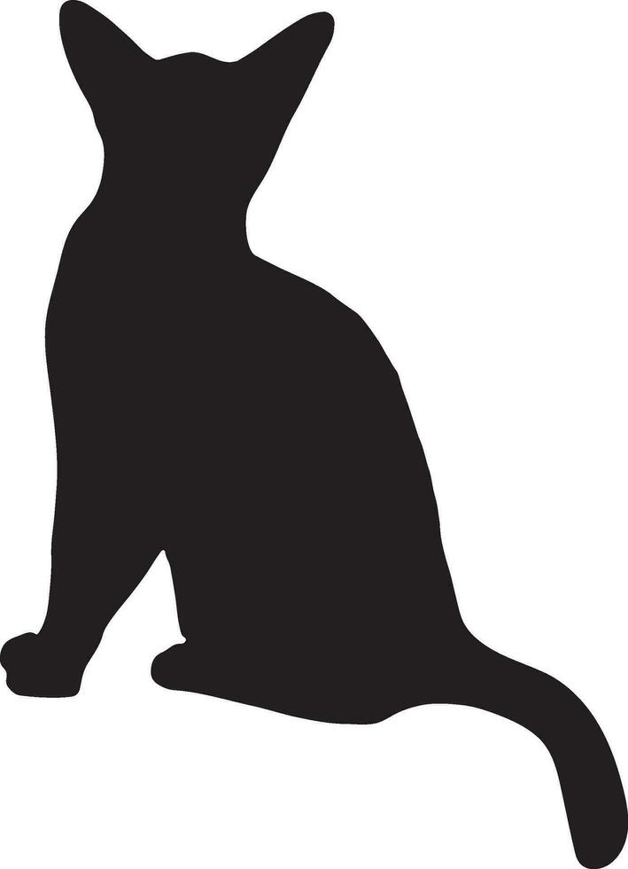 FREE Sitting cat silhouette or vector file