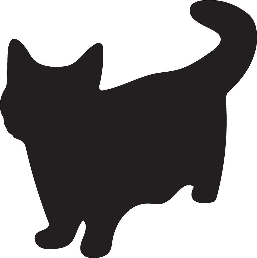 gratis gatito silueta o vector archivo