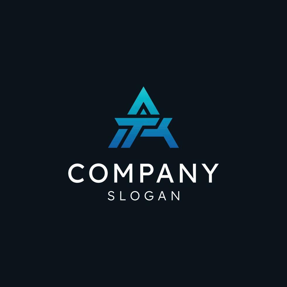 Letter AT or TA logo vector