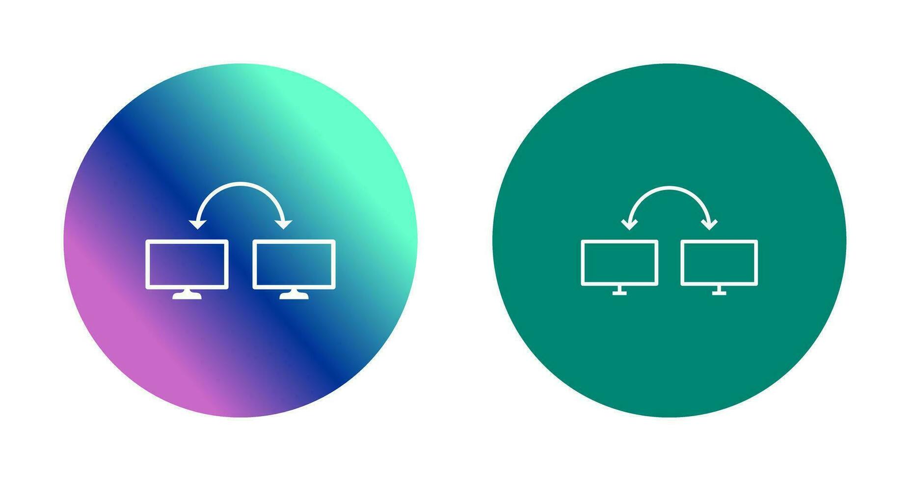 icono de vector de sistemas conectados únicos