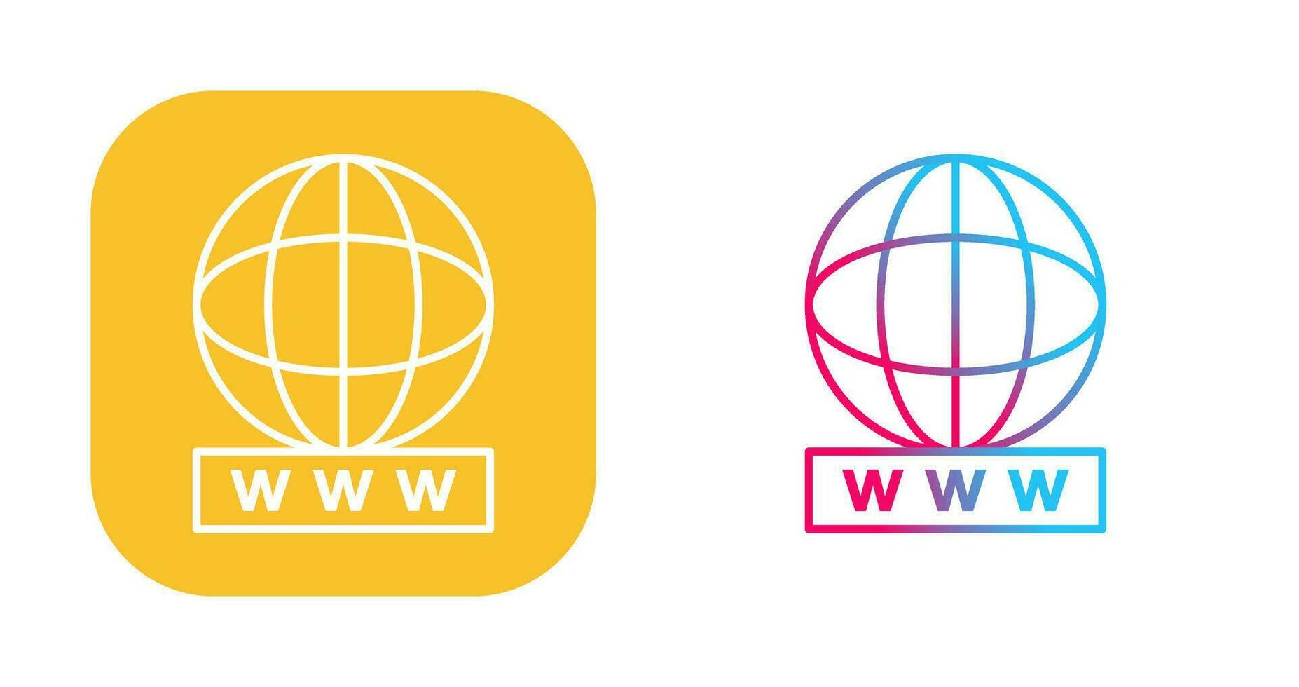 Unique World Wide Web Vector Icon