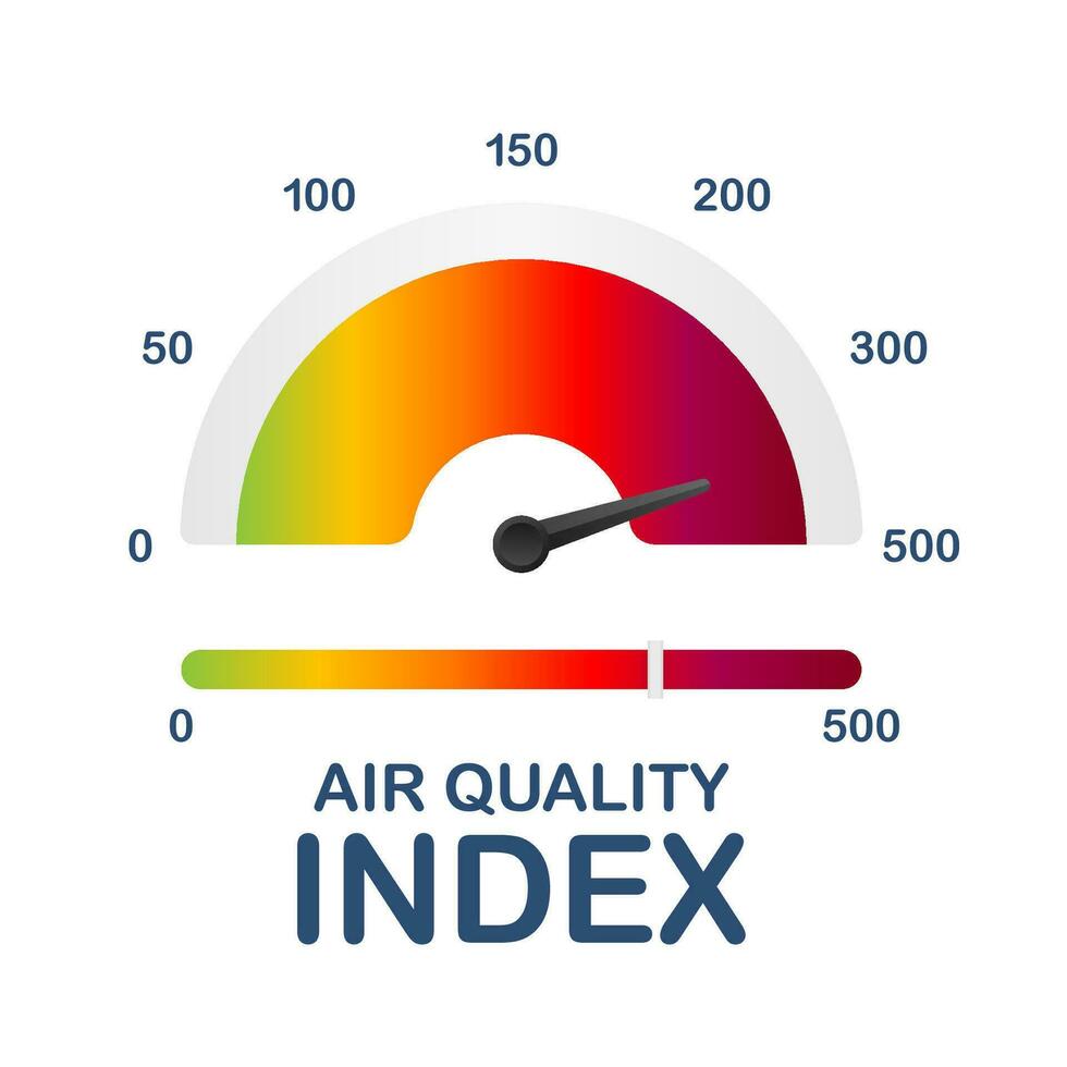 Infographic with air quality index on dust background for medical design. Air quality index, great design for any purposes. Vector illustration