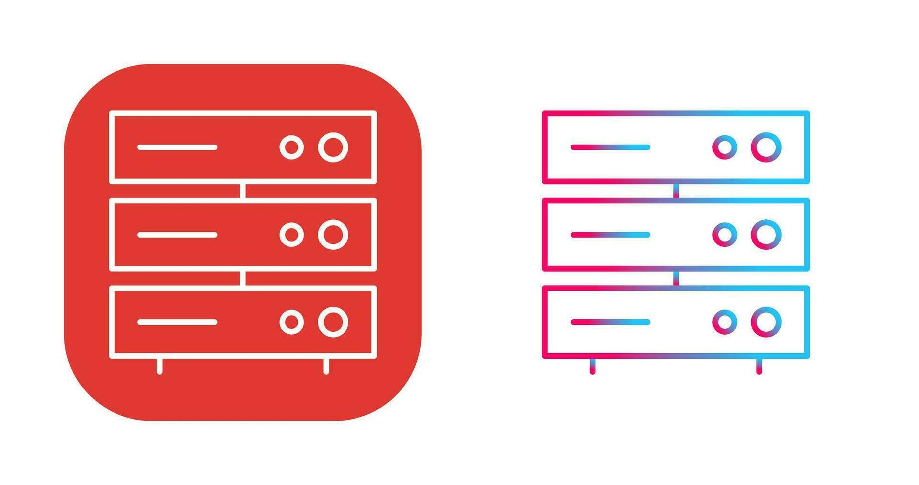 Unique Server Network Vector Icon