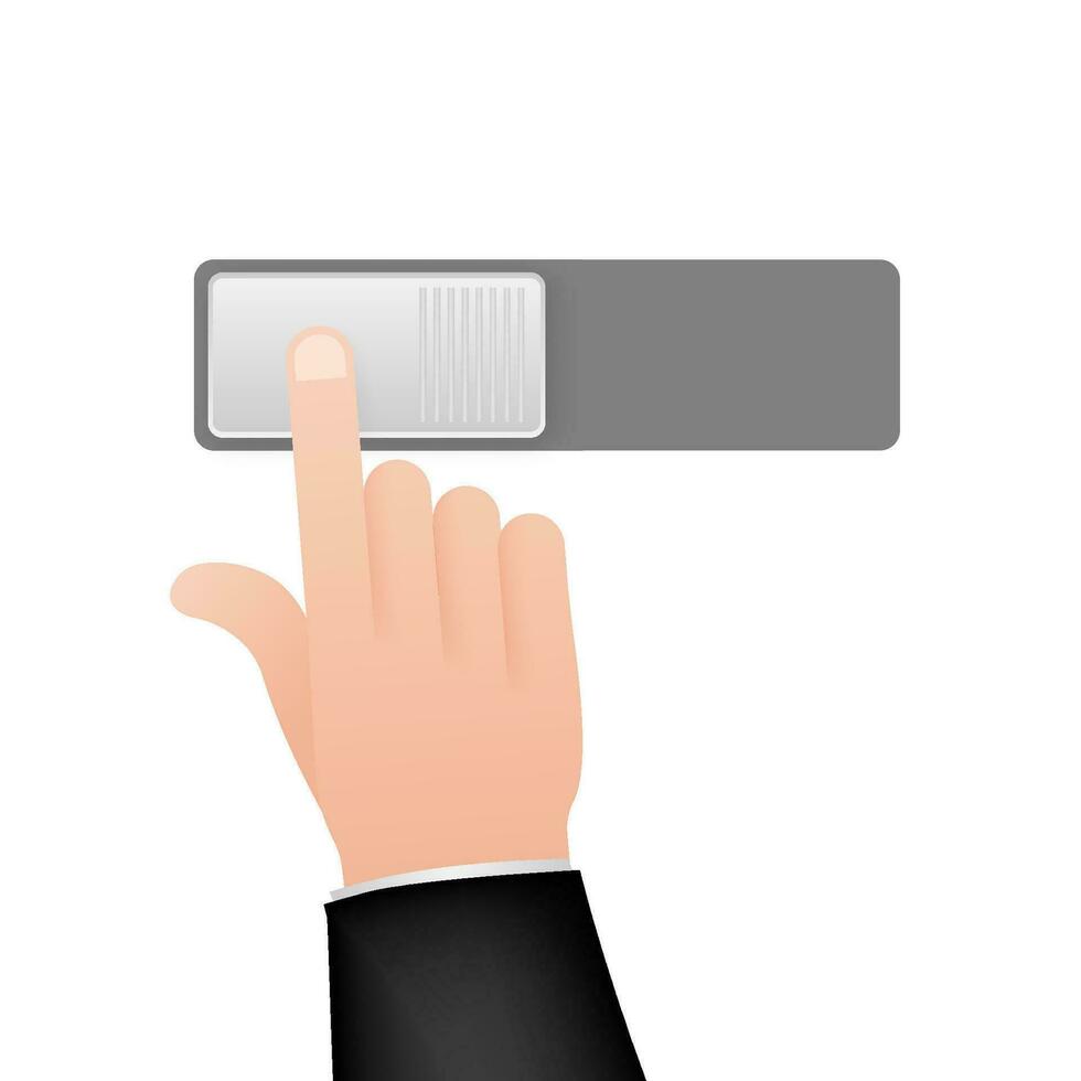 Flat icon On and Off Toggle switch button vector format. Vector stock illustration