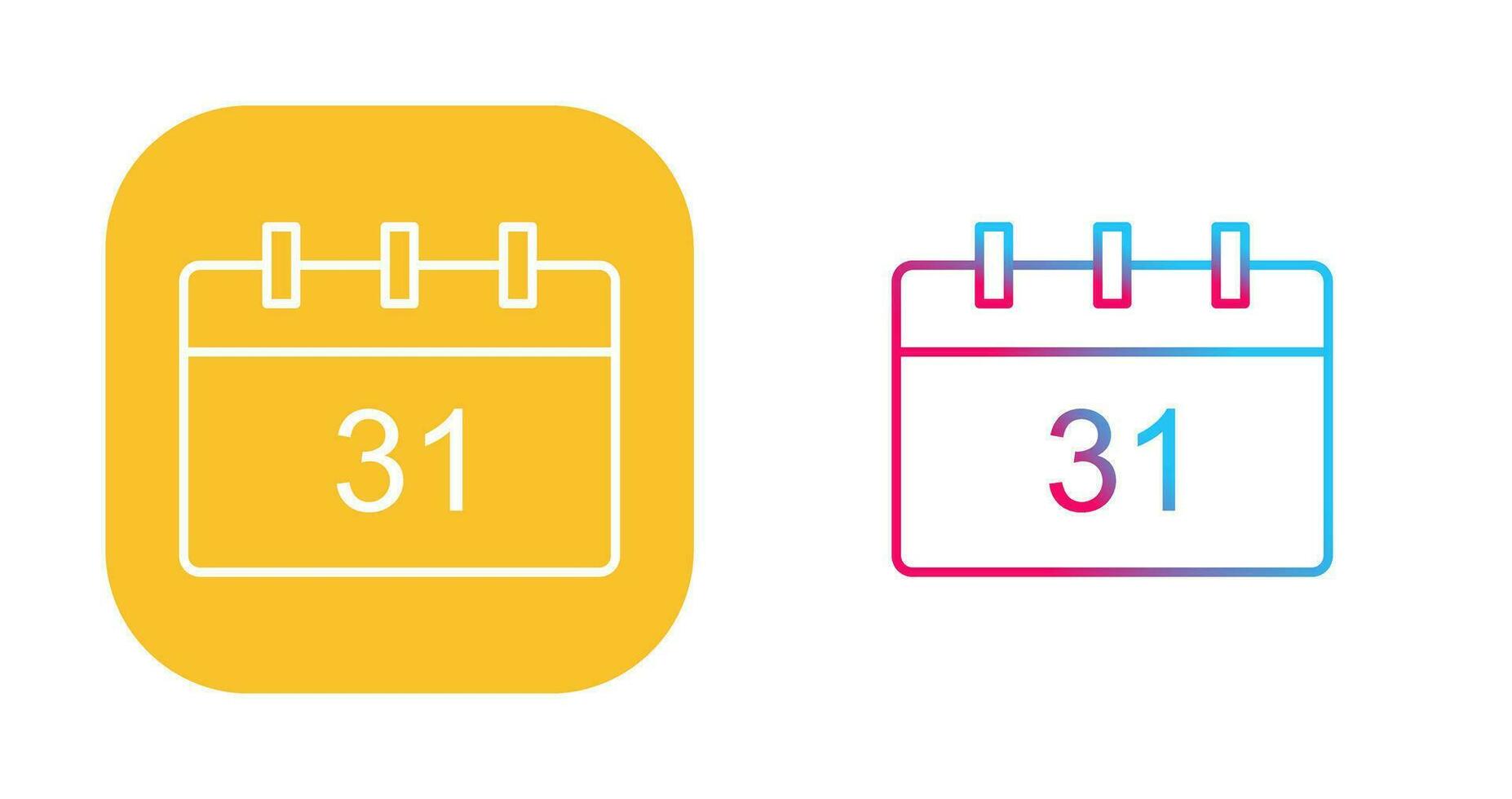 Unique Calendar Vector Icon