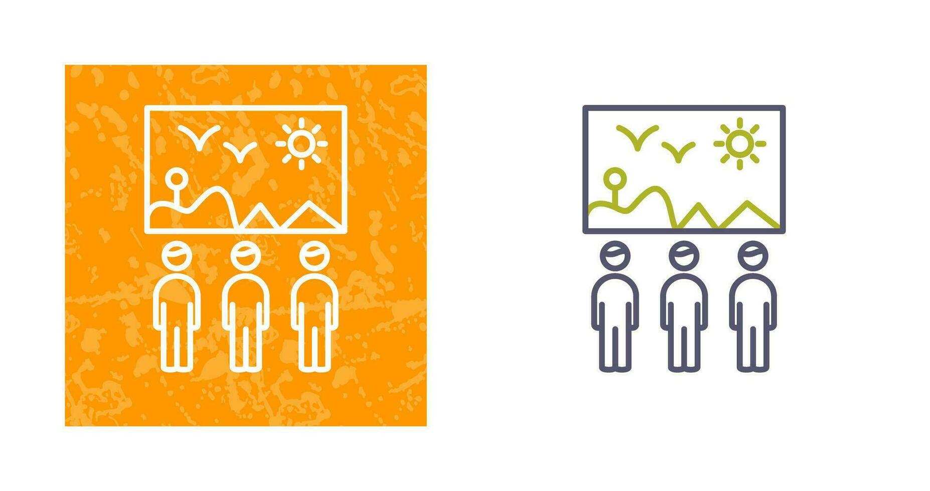 Viewing Painting Vector Icon