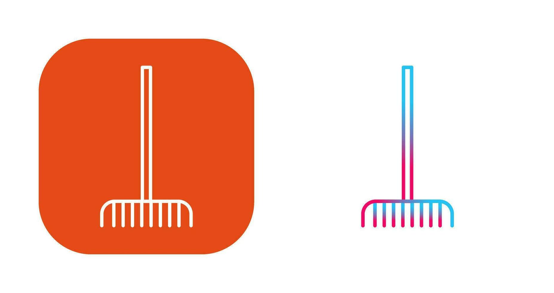 Fork picking Leaves Vector Icon