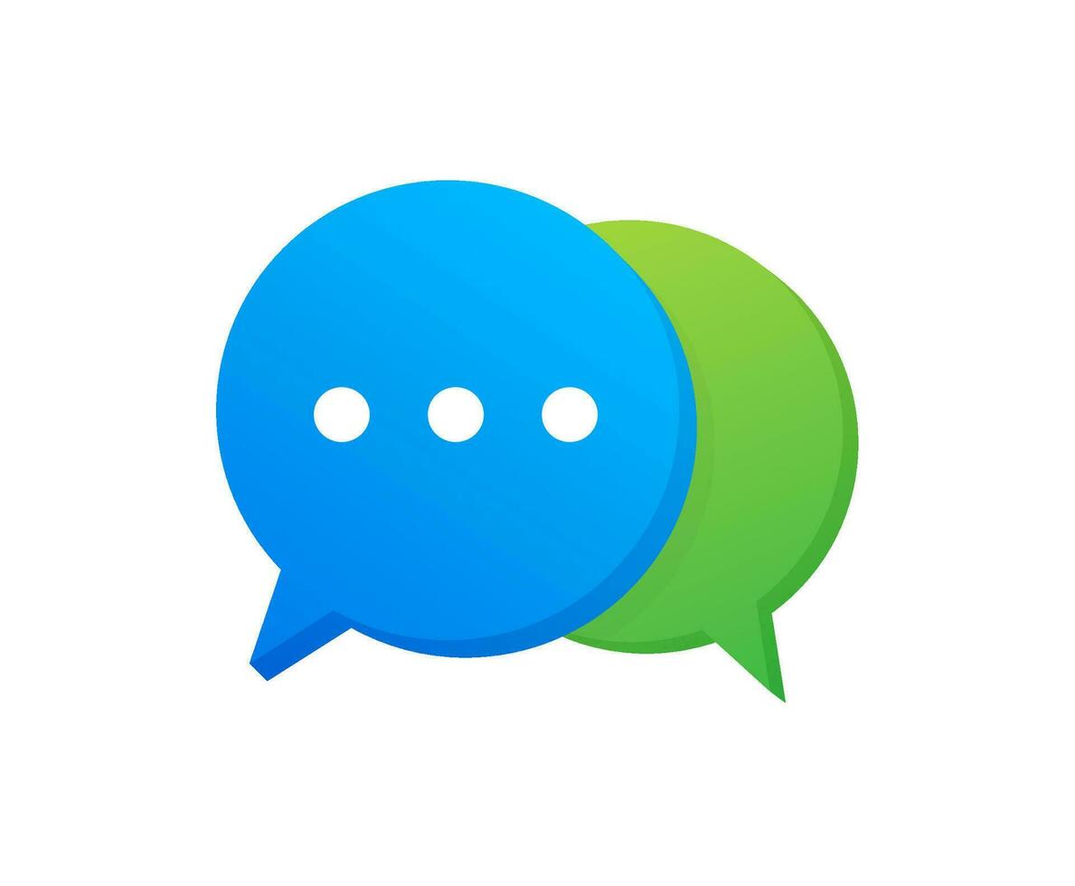 Chat Message Bubbles icon on white background. Vector stock illustration