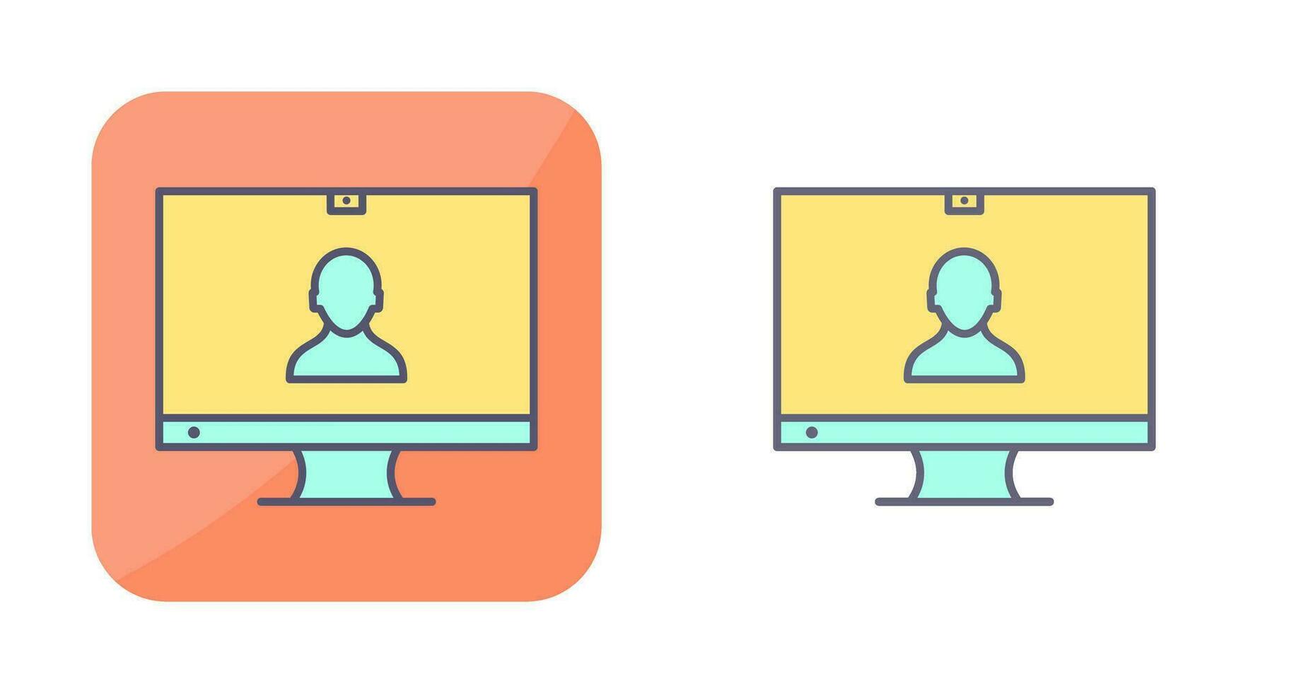 Unique Video Communication Vector Icon