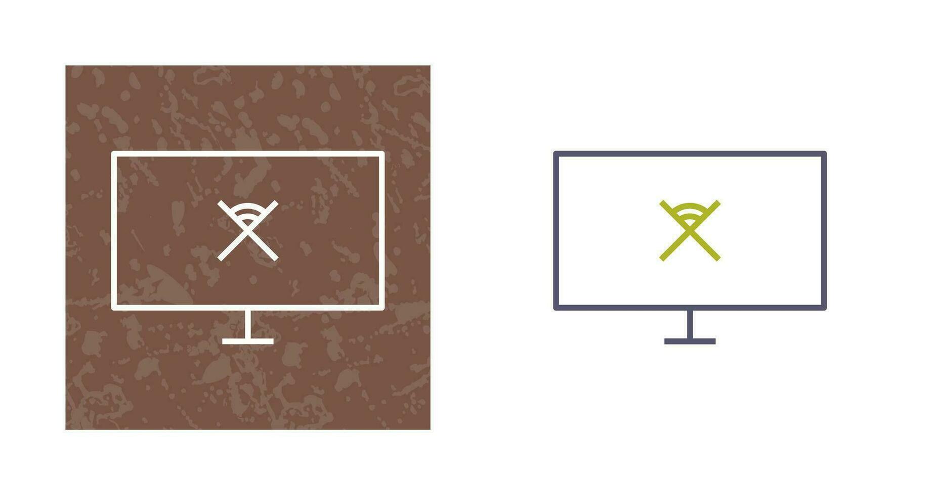 Unique Disconnected Network Vector Icon