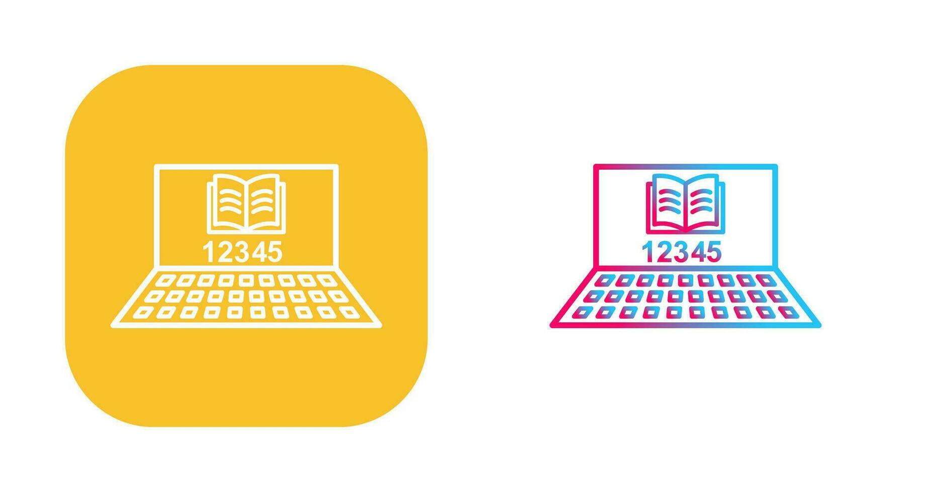 Unique Online Study Vector Icon