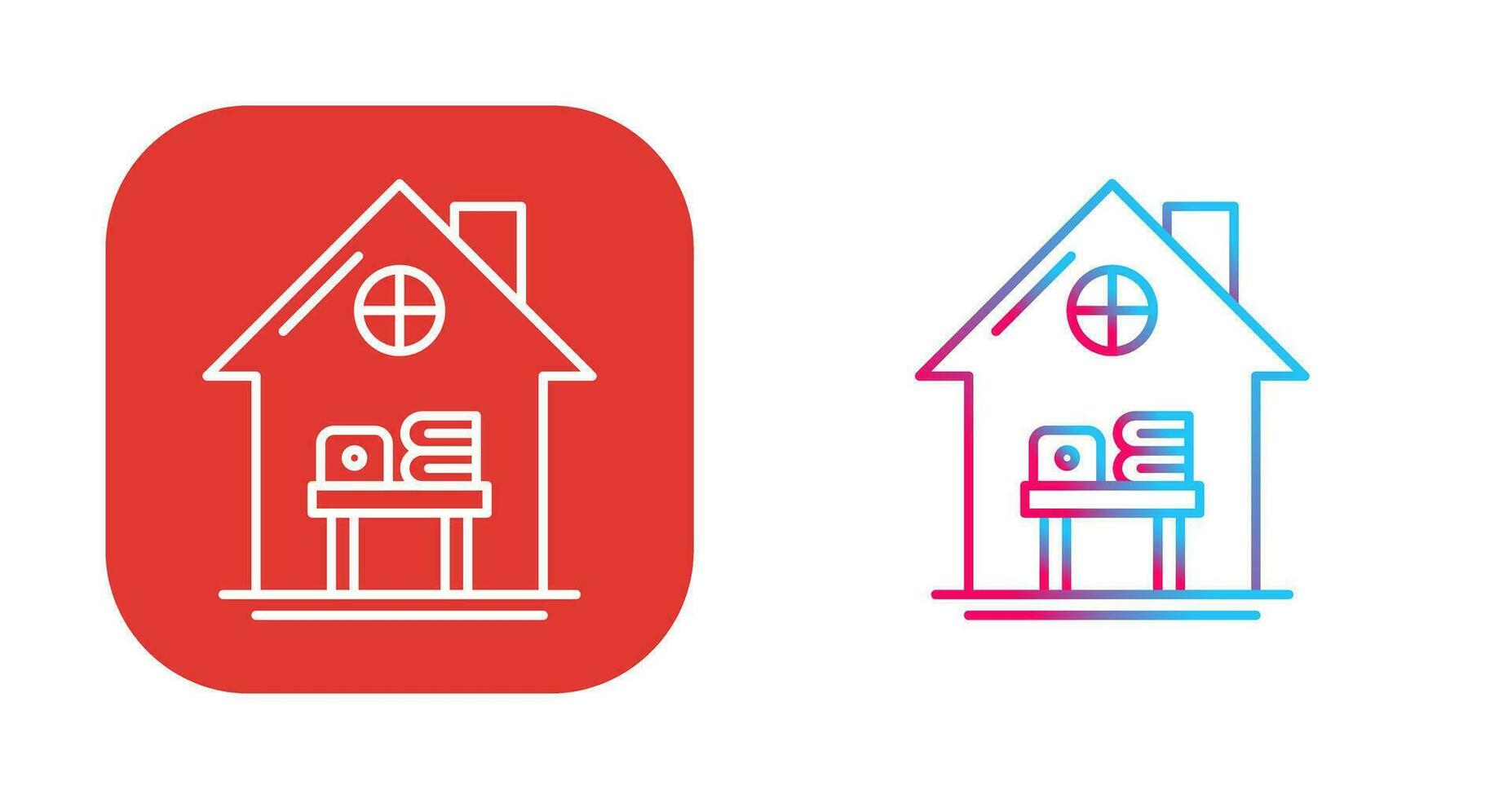 Home Work Place Vector Icon