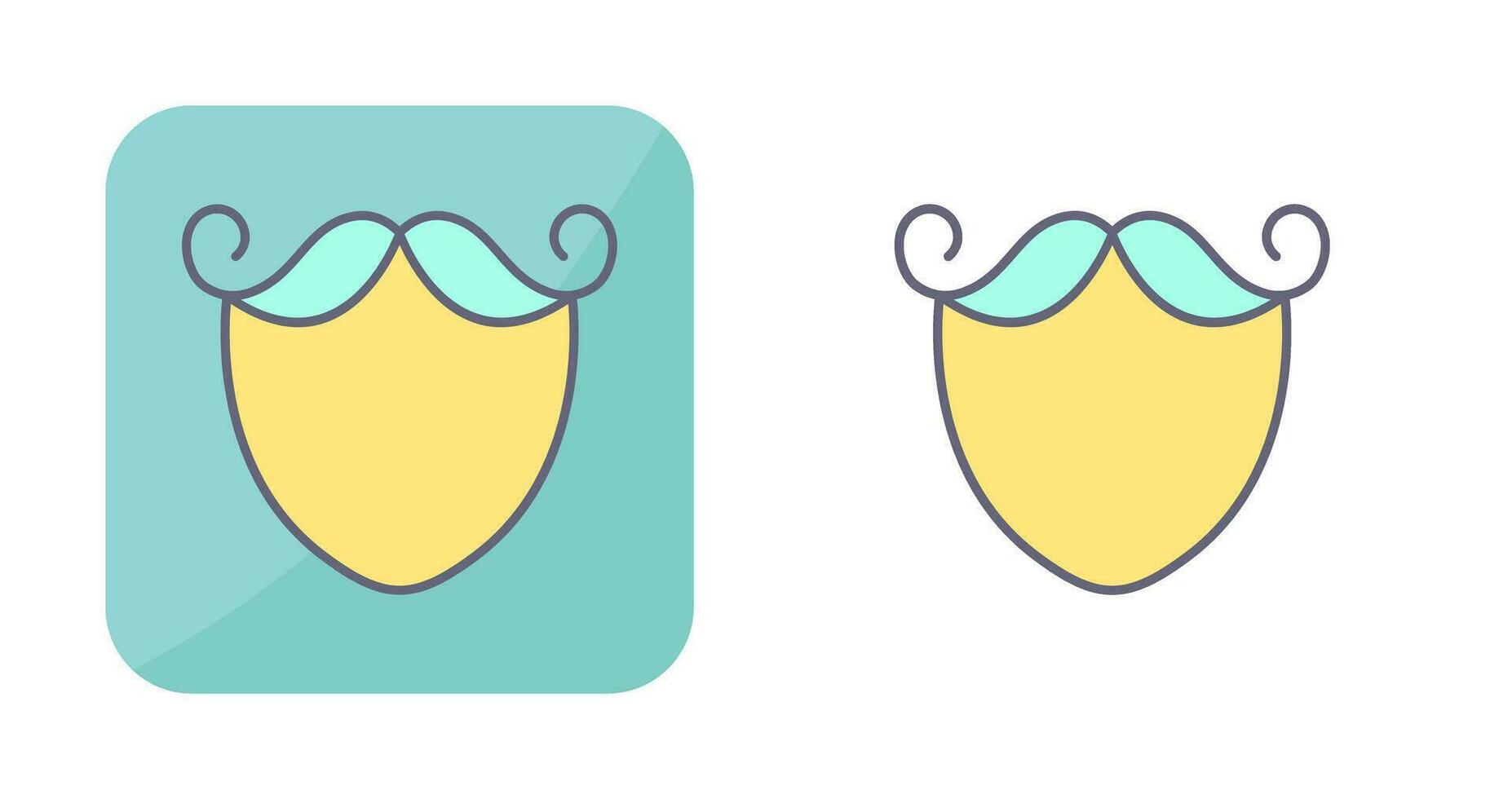 icono de vector de barba y bigote