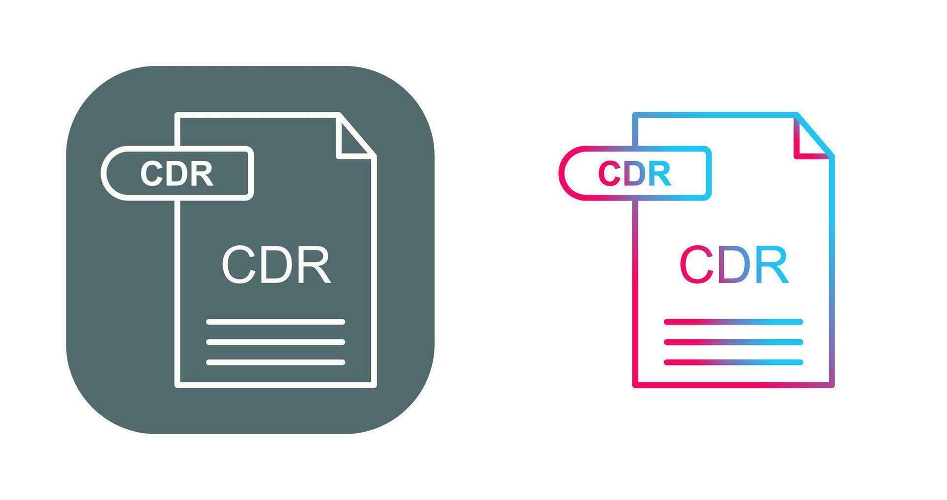 icono de vector de cdr