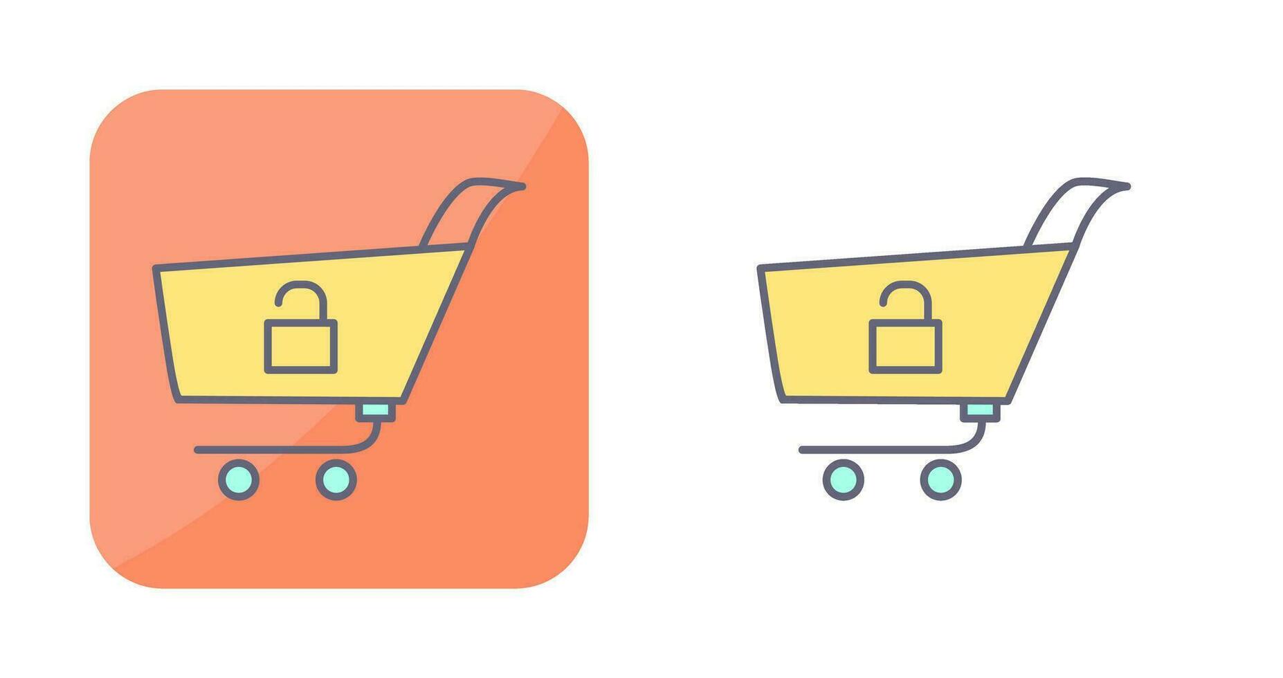 Unique Unlock Cart Vector Icon