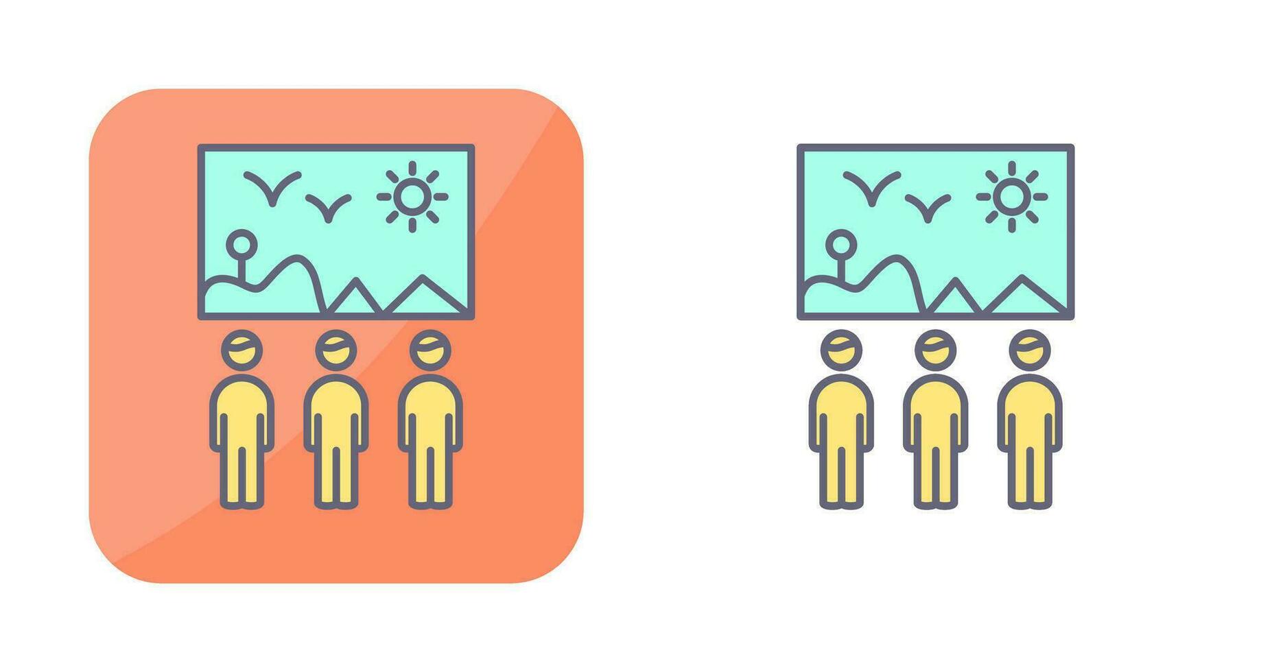 Viewing Painting Vector Icon