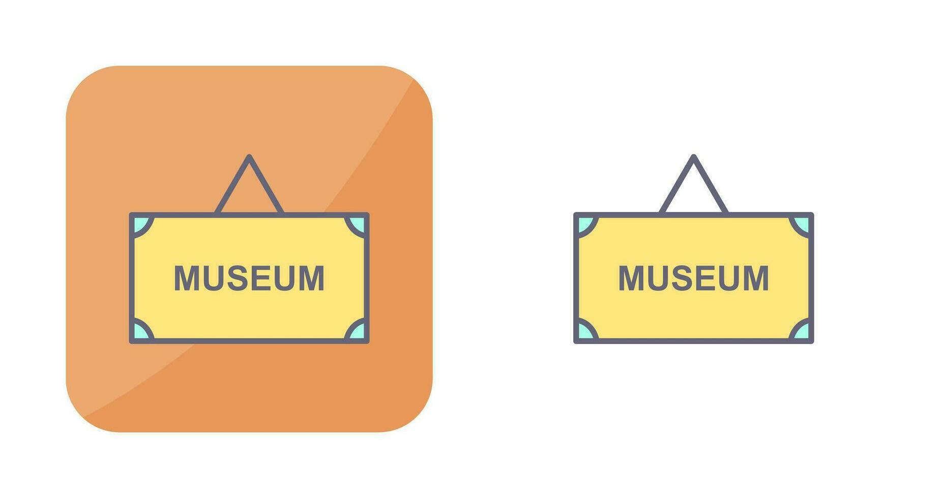 Museum Tag Vector Icon