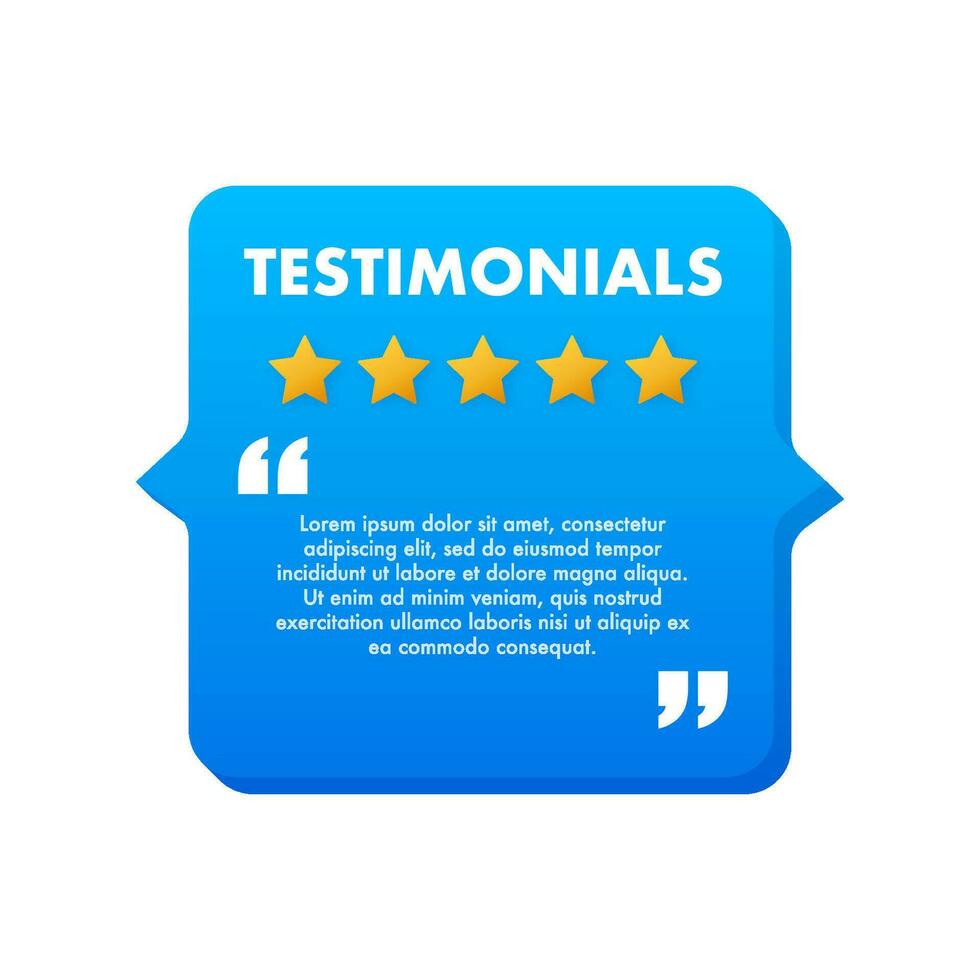 Web testimonial icon design element. Vector illustration